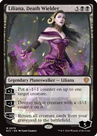 Liliana, Death Wielder (ECC-078) [Commander: Lorwyn Eclipsed] MTG Single Commander: Lorwyn Eclipsed