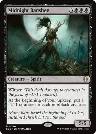 Midnight Banshee (ECC-080) [Commander: Lorwyn Eclipsed] MTG Single Commander: Lorwyn Eclipsed
