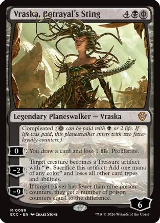 Vraska, Betrayal's Sting (ECC-088) [Commander: Lorwyn Eclipsed] MTG Single Commander: Lorwyn Eclipsed