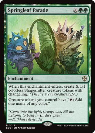 Springleaf Parade (ECC-019) [Commander: Lorwyn Eclipsed] MTG Single Commander: Lorwyn Eclipsed