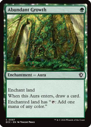 Abundant Growth (ECC-097) [Commander: Lorwyn Eclipsed] MTG Single Wizards of the Coast
