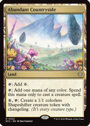 Abundant Countryside (ECC-022) [Commander: Lorwyn Eclipsed] MTG Single Wizards of the Coast