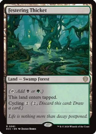 Festering Thicket (ECC-061) [Commander: Lorwyn Eclipsed] MTG Single Wizards of the Coast