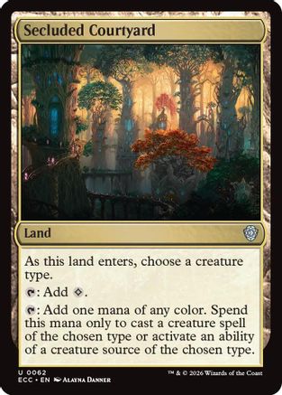 Secluded Courtyard (ECC-062) [Commander: Lorwyn Eclipsed] MTG Single Commander: Lorwyn Eclipsed