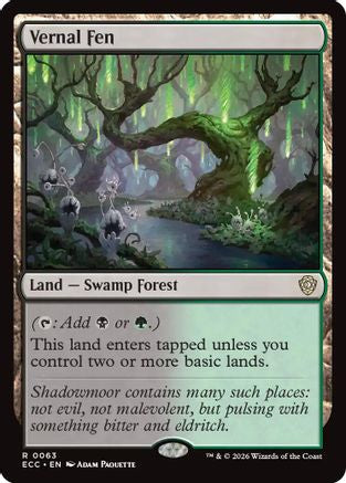 Vernal Fen (ECC-063) [Commander: Lorwyn Eclipsed] MTG Single Commander: Lorwyn Eclipsed