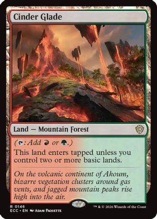 Cinder Glade (ECC-146) [Commander: Lorwyn Eclipsed] MTG Single Wizards of the Coast