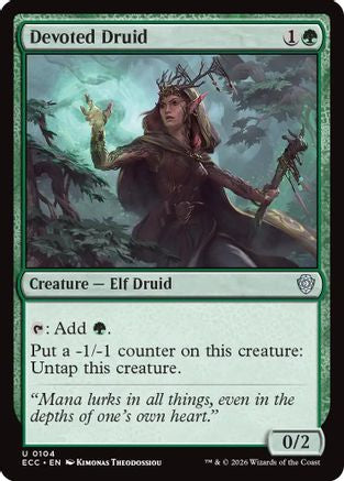 Devoted Druid (ECC-104) [Commander: Lorwyn Eclipsed] MTG Single Wizards of the Coast