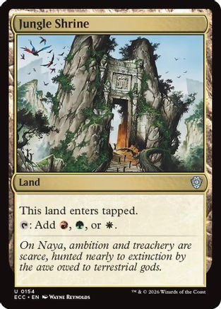 Jungle Shrine (ECC-154) [Commander: Lorwyn Eclipsed] MTG Single Commander: Lorwyn Eclipsed