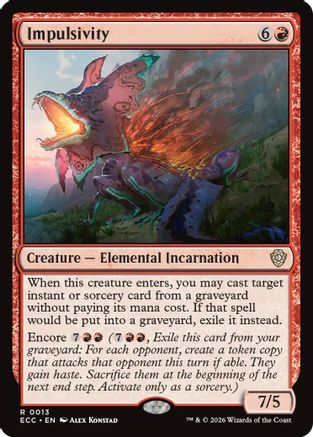 Impulsivity (ECC-013) [Commander: Lorwyn Eclipsed] MTG Single Commander: Lorwyn Eclipsed