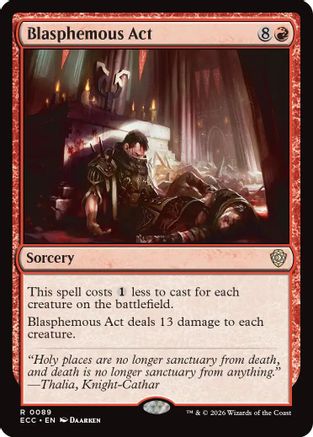 Blasphemous Act (ECC-089) [Commander: Lorwyn Eclipsed] MTG Single Wizards of the Coast