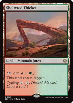 Sheltered Thicket (ECC-167) [Commander: Lorwyn Eclipsed] MTG Single Commander: Lorwyn Eclipsed