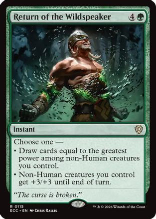 Return of the Wildspeaker (ECC-115) [Commander: Lorwyn Eclipsed] MTG Single Commander: Lorwyn Eclipsed