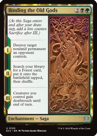 Binding the Old Gods (ECC-128) [Commander: Lorwyn Eclipsed] MTG Single Wizards of the Coast