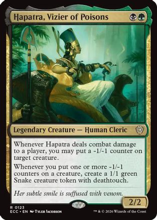 Hapatra, Vizier of Poisons (ECC-123) [Commander: Lorwyn Eclipsed] MTG Single Commander: Lorwyn Eclipsed