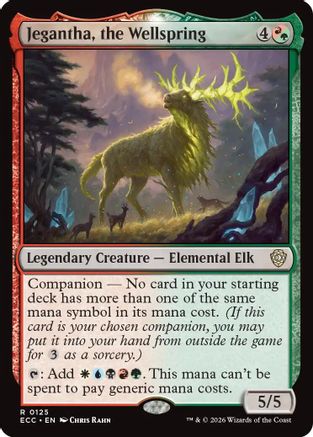 Jegantha, the Wellspring (ECC-125) [Commander: Lorwyn Eclipsed] MTG Single Commander: Lorwyn Eclipsed