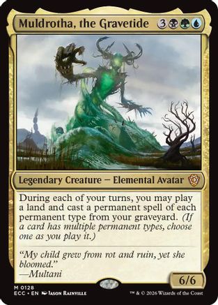 Muldrotha, the Gravetide (ECC-128) [Commander: Lorwyn Eclipsed] MTG Single Commander: Lorwyn Eclipsed