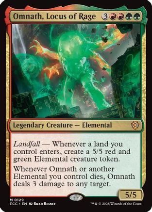 Omnath, Locus of Rage (ECC-129) [Commander: Lorwyn Eclipsed] MTG Single Commander: Lorwyn Eclipsed