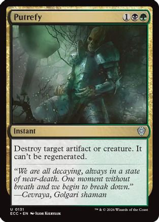 Putrefy (ECC-131) [Commander: Lorwyn Eclipsed] MTG Single Commander: Lorwyn Eclipsed