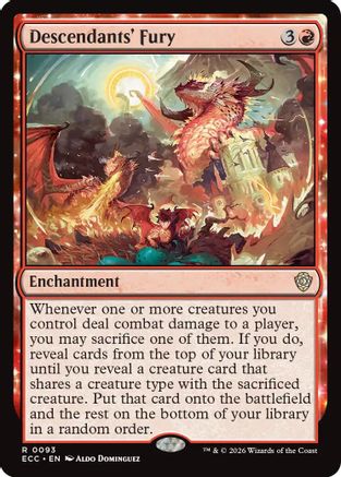 Descendants' Fury (ECC-093) [Commander: Lorwyn Eclipsed] MTG Single Wizards of the Coast