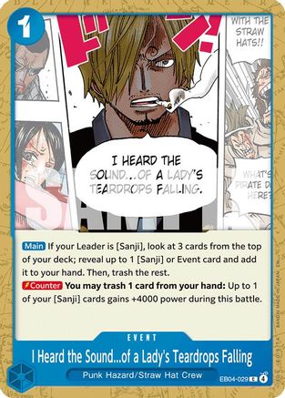 I Heard the Sound...of a Lady's Teardrops Falling (EB04-029) [The Azure Sea's Seven] One Piece Single Bandai