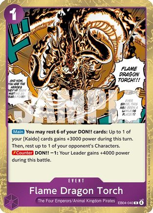 Flame Dragon Torch (EB04-040) [The Azure Sea's Seven] Foil One Piece Single Bandai