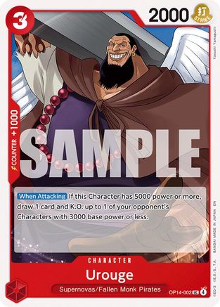 Urouge (OP14-002) [The Azure Sea's Seven] One Piece Single Bandai
