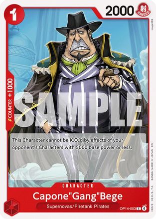 Capone"Gang"Bege (OP14-003) [The Azure Sea's Seven] One Piece Single Bandai