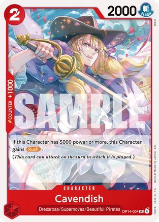Cavendish (OP14-004) [The Azure Sea's Seven] One Piece Single Bandai