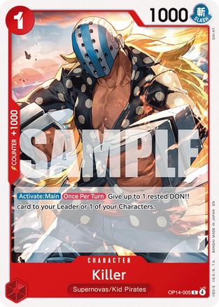 Killer (OP14-005) [The Azure Sea's Seven] One Piece Single Bandai