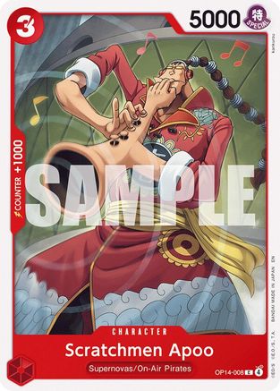Scratchmen Apoo (OP14-008) [The Azure Sea's Seven] One Piece Single Bandai