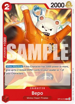 Bepo (OP14-012) [The Azure Sea's Seven] One Piece Single Bandai