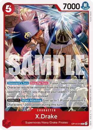 X.Drake (OP14-016) [The Azure Sea's Seven] Foil One Piece Single Bandai