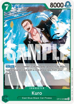 Kuro (OP14-025) [The Azure Sea's Seven] One Piece Single Bandai