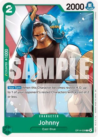 Johnny (OP14-028) [The Azure Sea's Seven] One Piece Single Bandai