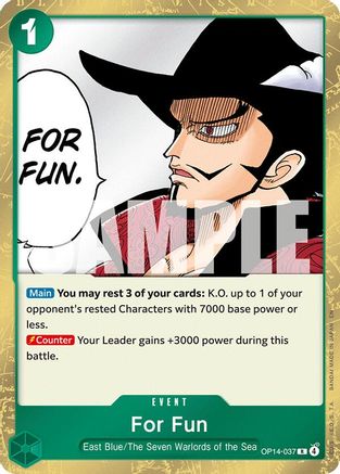 For Fun (OP14-037) [The Azure Sea's Seven] Foil One Piece Single Bandai