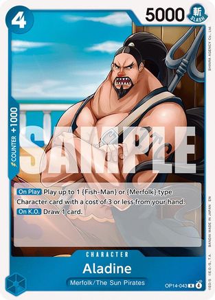 Aladine (OP14-043) [The Azure Sea's Seven] Foil One Piece Single Bandai