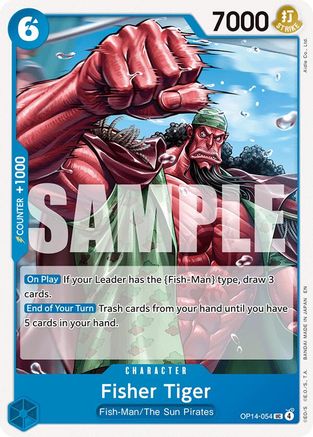 Fisher Tiger (OP14-054) [The Azure Sea's Seven] One Piece Single Bandai