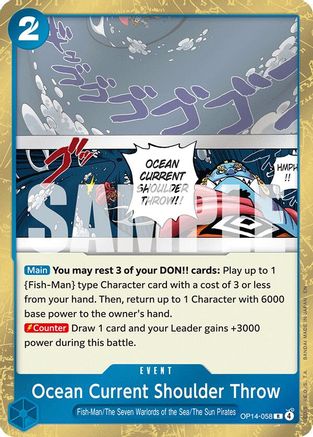Ocean Current Shoulder Throw (OP14-058) [The Azure Sea's Seven] Foil One Piece Single Bandai