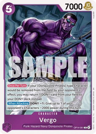Vergo (OP14-061) [The Azure Sea's Seven] Foil One Piece Single Bandai