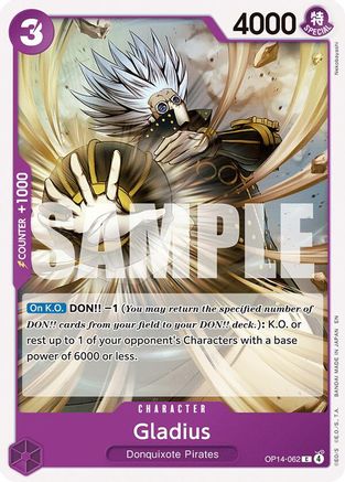 Gladius (OP14-062) [The Azure Sea's Seven] One Piece Single Bandai
