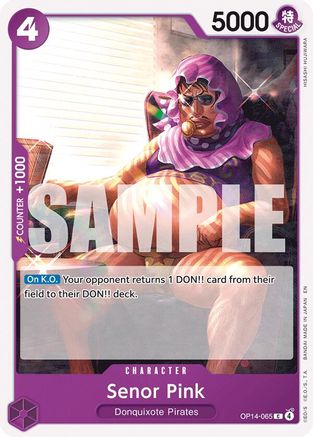Senor Pink (OP14-065) [The Azure Sea's Seven] One Piece Single Bandai