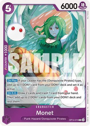 Monet (OP14-074) [The Azure Sea's Seven] Foil One Piece Single Bandai