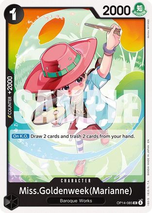 Miss.Goldenweek(Marianne) (OP14-085) [The Azure Sea's Seven] One Piece Single Bandai