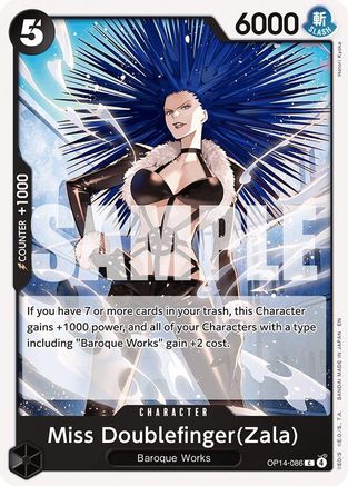 Miss Doublefinger(Zala) (OP14-086) [The Azure Sea's Seven] One Piece Single Bandai