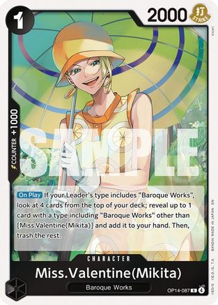Miss.Valentine(Mikita) (OP14-087) [The Azure Sea's Seven] Foil One Piece Single Bandai