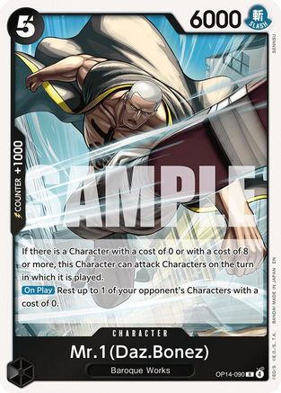 Mr.1(Daz.Bonez) (OP14-090) [The Azure Sea's Seven] Foil One Piece Single Bandai