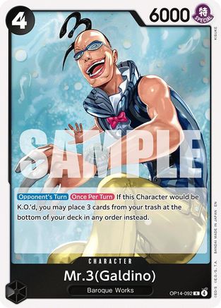 Mr.3(Galdino) (OP14-092) [The Azure Sea's Seven] Foil One Piece Single Bandai