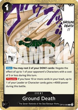 Ground Death (OP14-096) [The Azure Sea's Seven] Foil One Piece Single Bandai