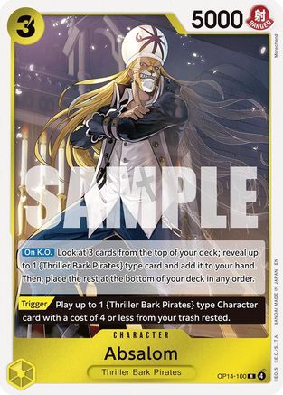 Absalom (OP14-100) [The Azure Sea's Seven] Foil One Piece Single Bandai
