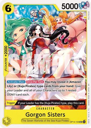 Gorgon Sisters (OP14-105) [The Azure Sea's Seven] One Piece Single Bandai
